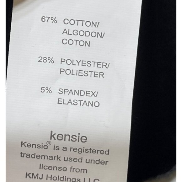 Kensie Color Block Shift Dress White Black Size M Medium Stretch Cap Sleeve - Picture 5 of 6